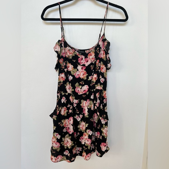 Black Floral Dress - Picture 2 of 4